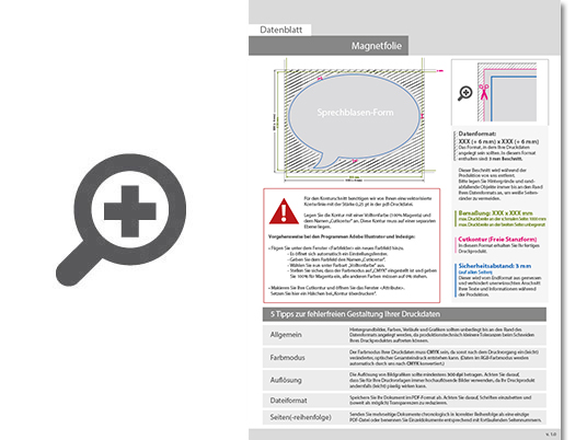 Product Bild hochwertige_kfz-magnetfolie_in_sprechblase-form