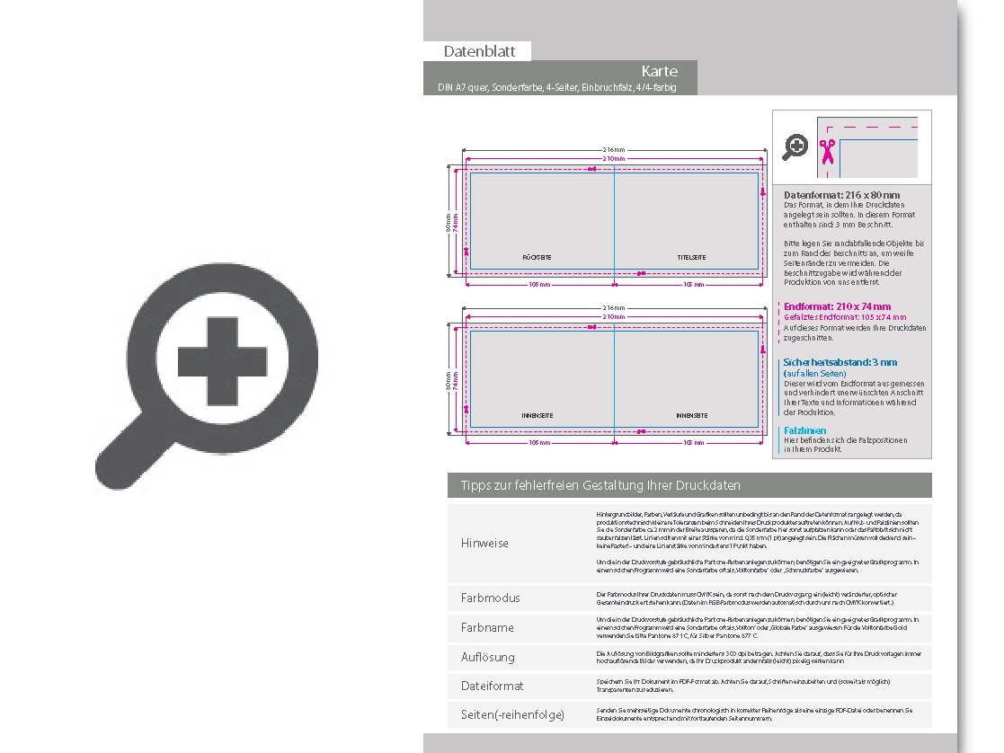 Product Bild hochzeitskarte_din_a7_quer_4-seiter_4_4_farbig_+_sonderfarbe_silber
